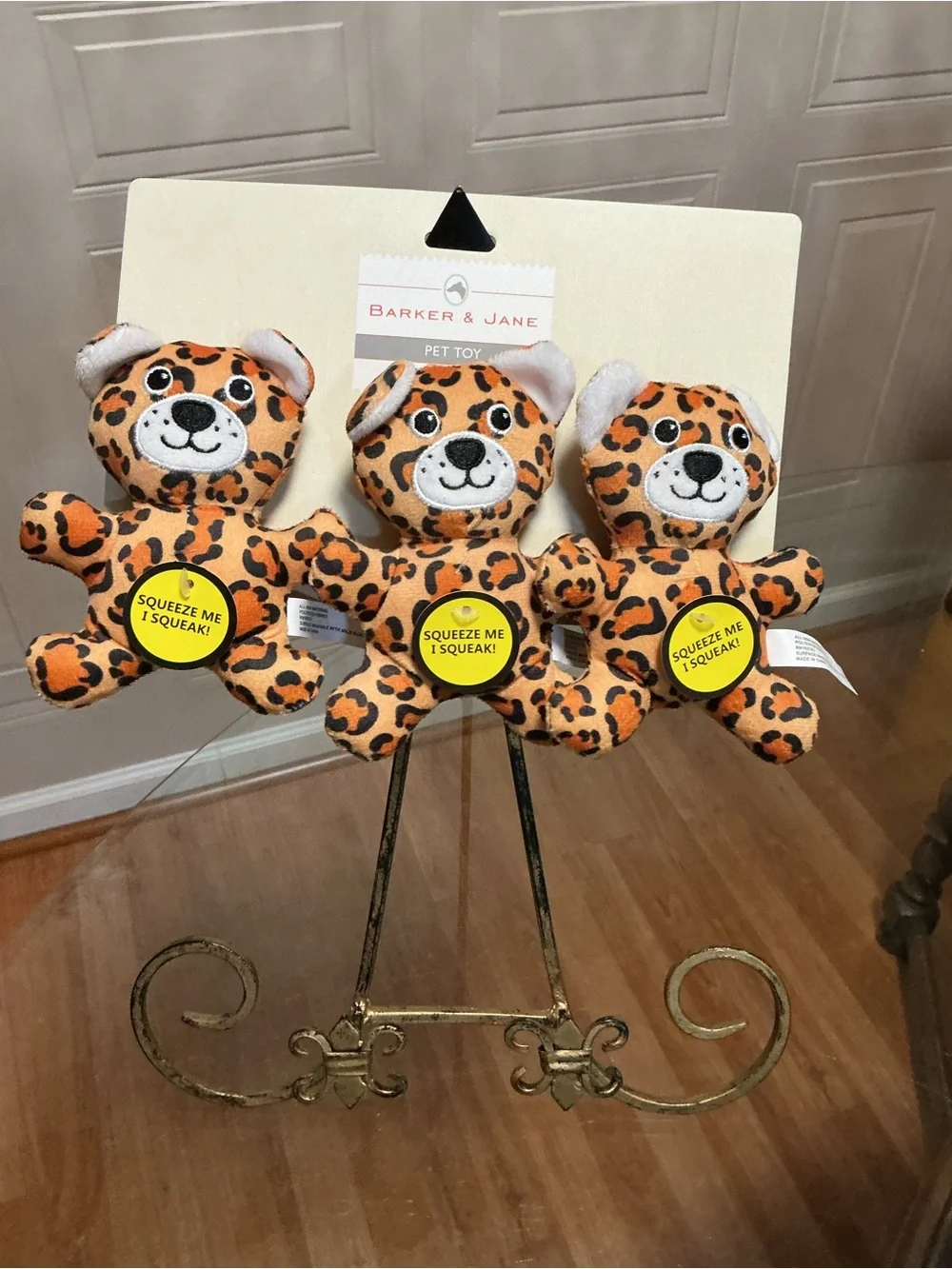Jmle Barker & Jane Set Of 3  Little Pet Toy  With Squeaker Squeaker